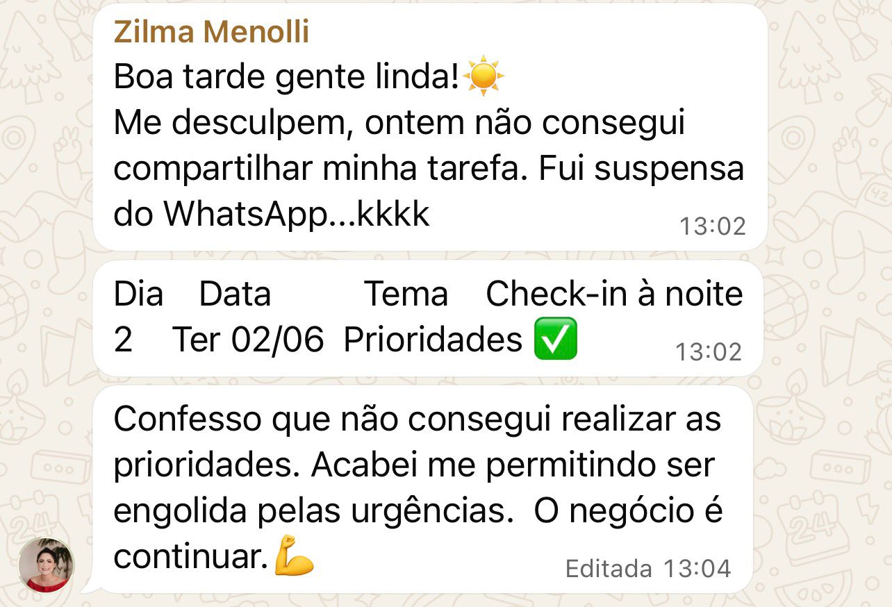Depoimento de Zilma sobre prioridades no WhatsApp